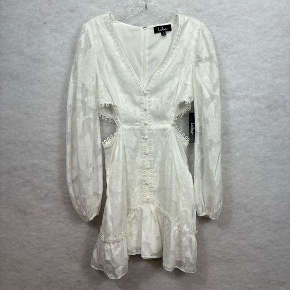 Lulus Dresses & Skirts - Lulus State of Grace White Long Sleeve Cutout Minidress Small